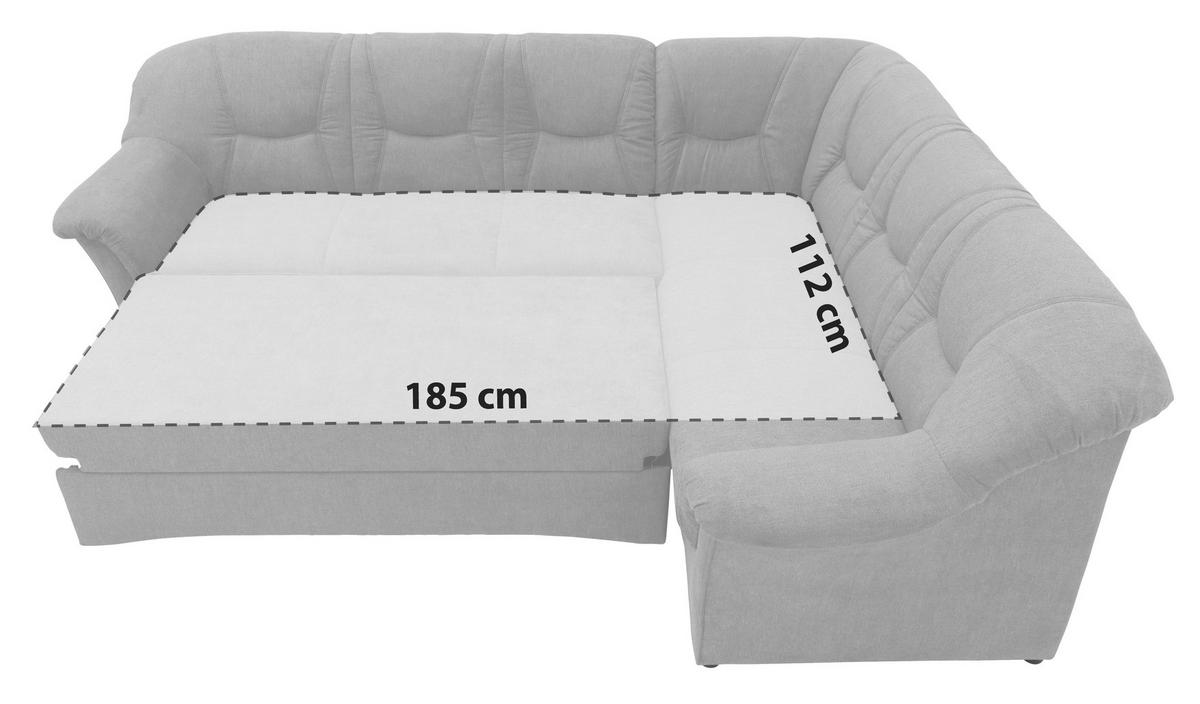 ECKSOFA Dunkelblau Mikrofaser  - Schwarz/Dunkelblau, KONVENTIONELL, Kunststoff/Textil (240/190cm) - MID.YOU