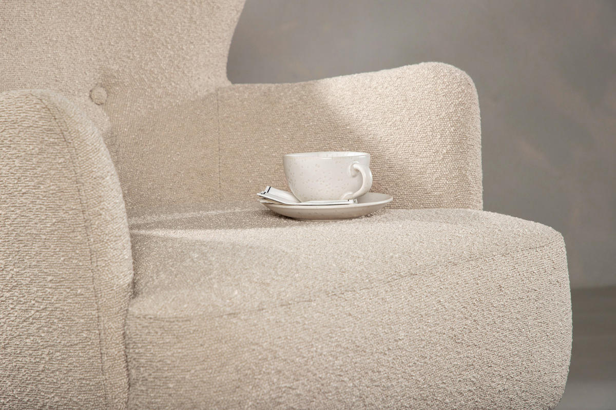 OHRENSESSEL Braun, Beige  - Beige/Braun, Design, Textil/Metall (76/85/77cm) - Livetastic