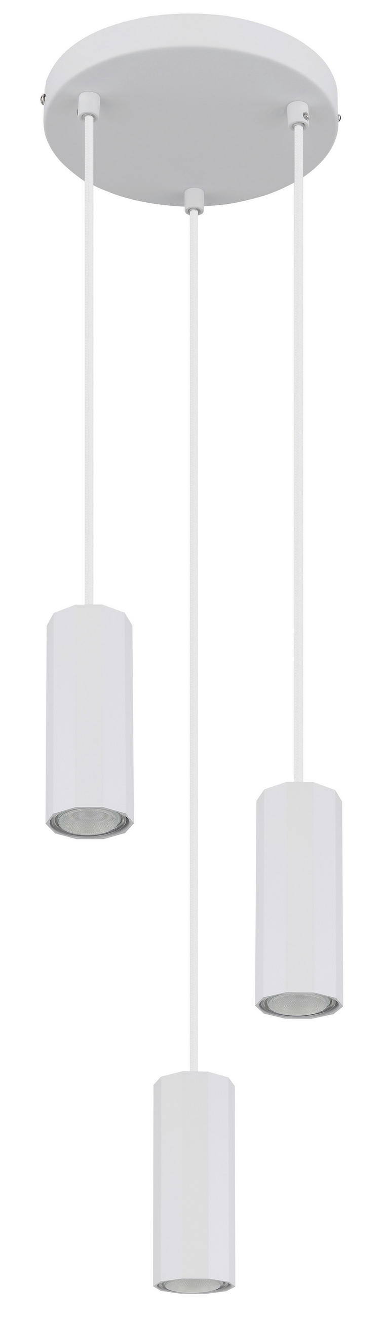 HÄNGELEUCHTE 21/120 cm  - Weiß, Design, Metall (21/120cm) - Globo