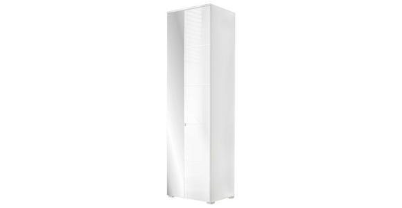 GARDEROBENSCHRANK 60/198/40 cm  - Weiß, Basics, Glas/Holzwerkstoff (60/198/40cm) - Xora