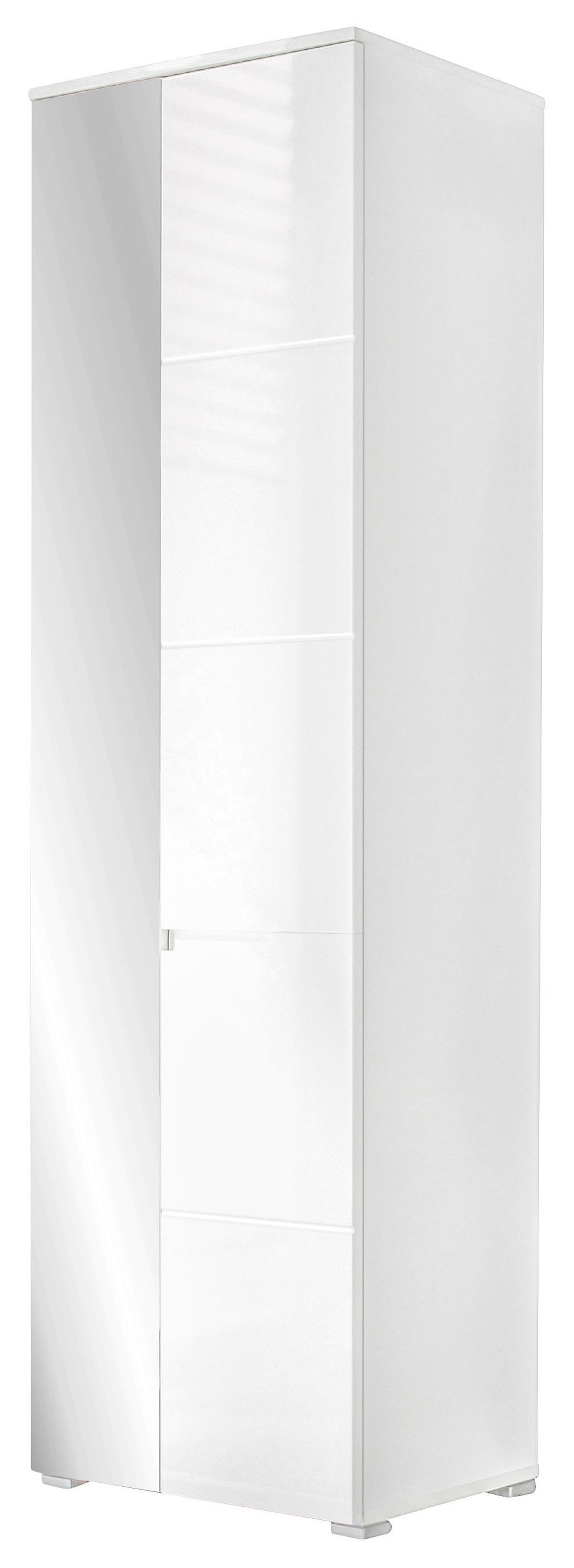 Hochglanz-Oberfläche kaufen Garderobenschrank Weiß