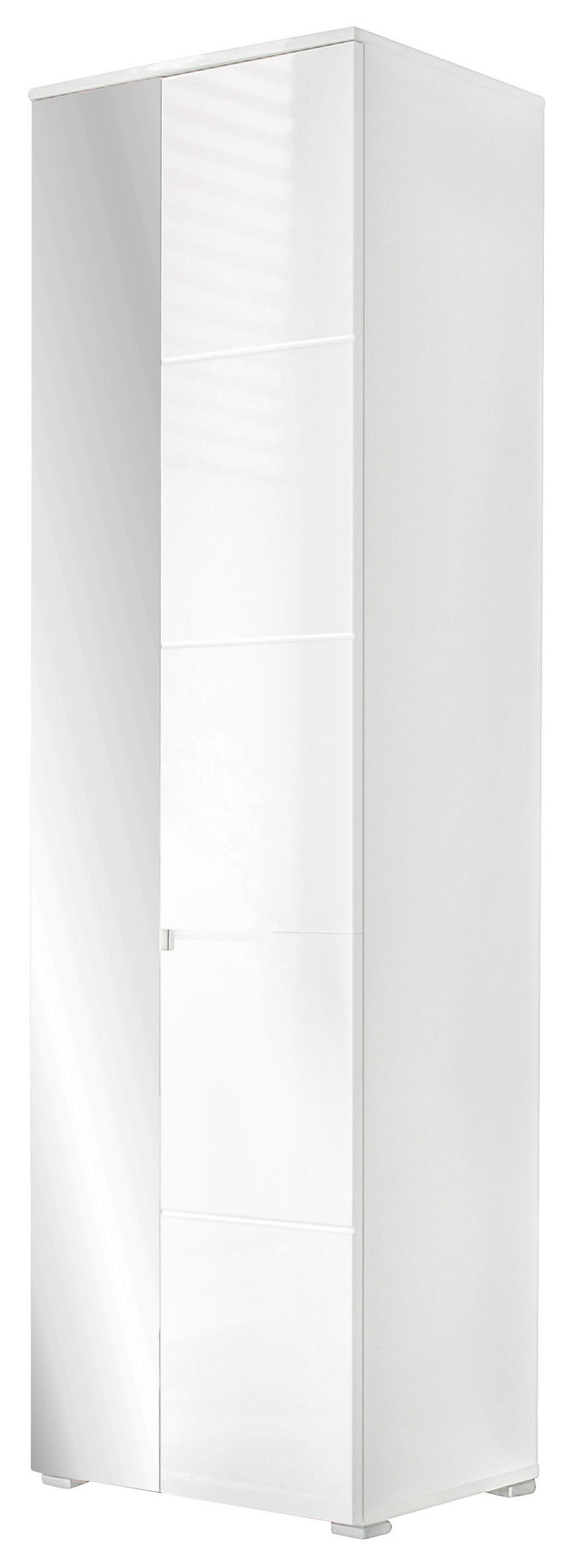 PREDSIEŇOVÁ SKRIŇA, biela, 60/198/40 cm - biela, Basics, kompozitné drevo/sklo (60/198/40cm) - Xora