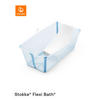 BABYBADEWANNE Flexi Bath Bundle  - Blau/Transparent, Basics, Kunststoff (24/34/64cm) - Stokke