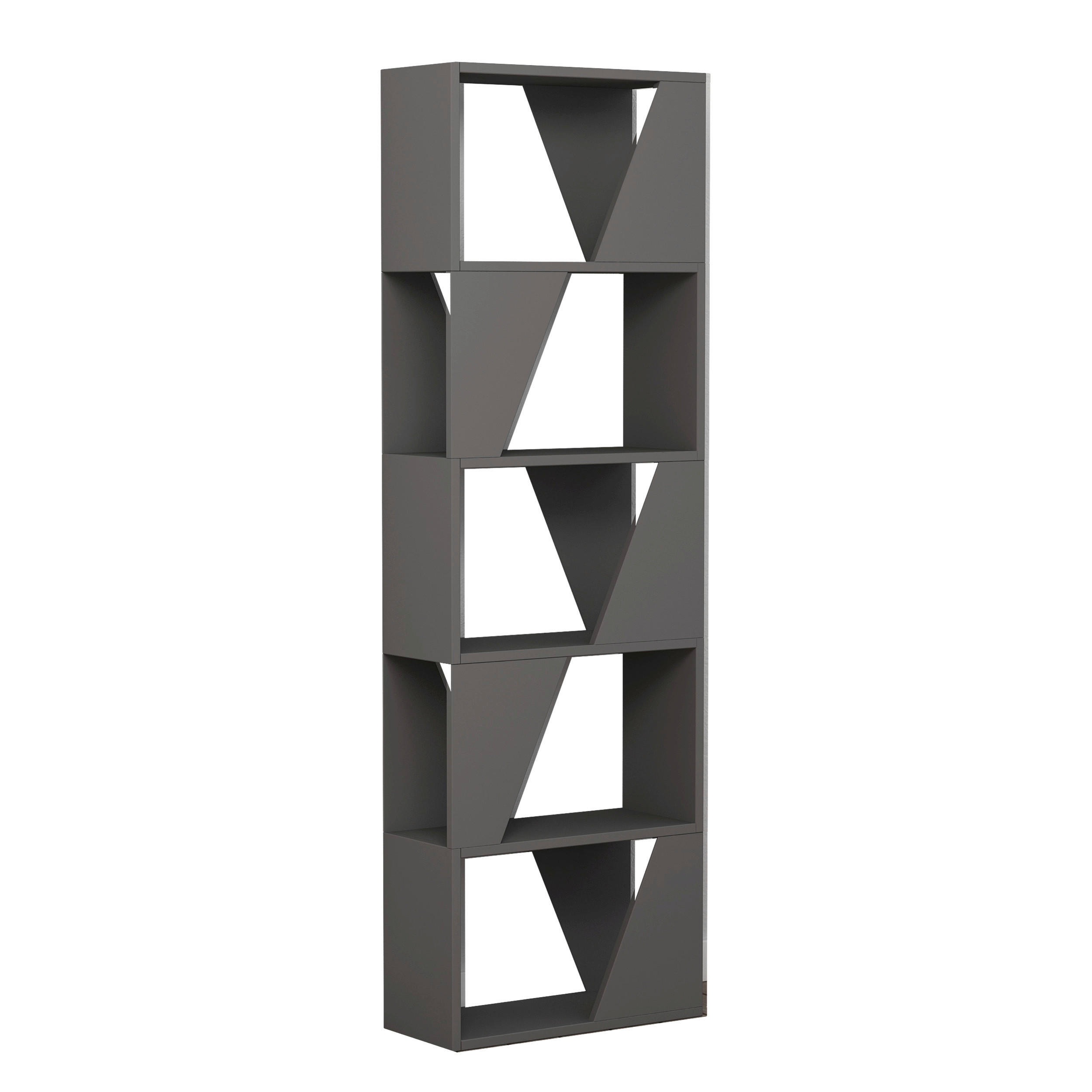 BABYREGAL  - Anthrazit, Design, Holzwerkstoff (54/168/24cm) - Livetastic