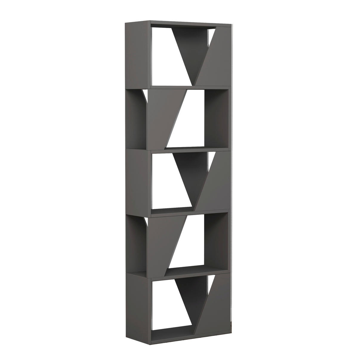 BABYREGAL  - Anthrazit, Design, Holzwerkstoff (54/168/24cm) - Livetastic