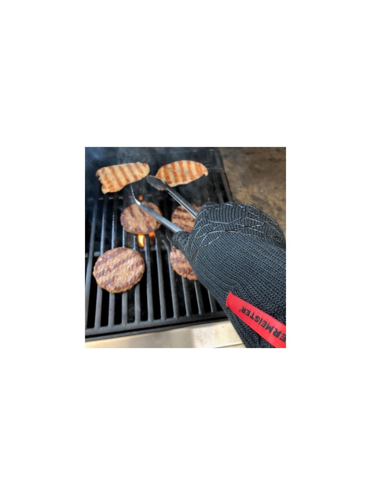 GRILLHANDSCHUHE GRÖSSE 8 - Schwarz, Lifestyle, Textil (13/30/0,5cm) - Zebra 