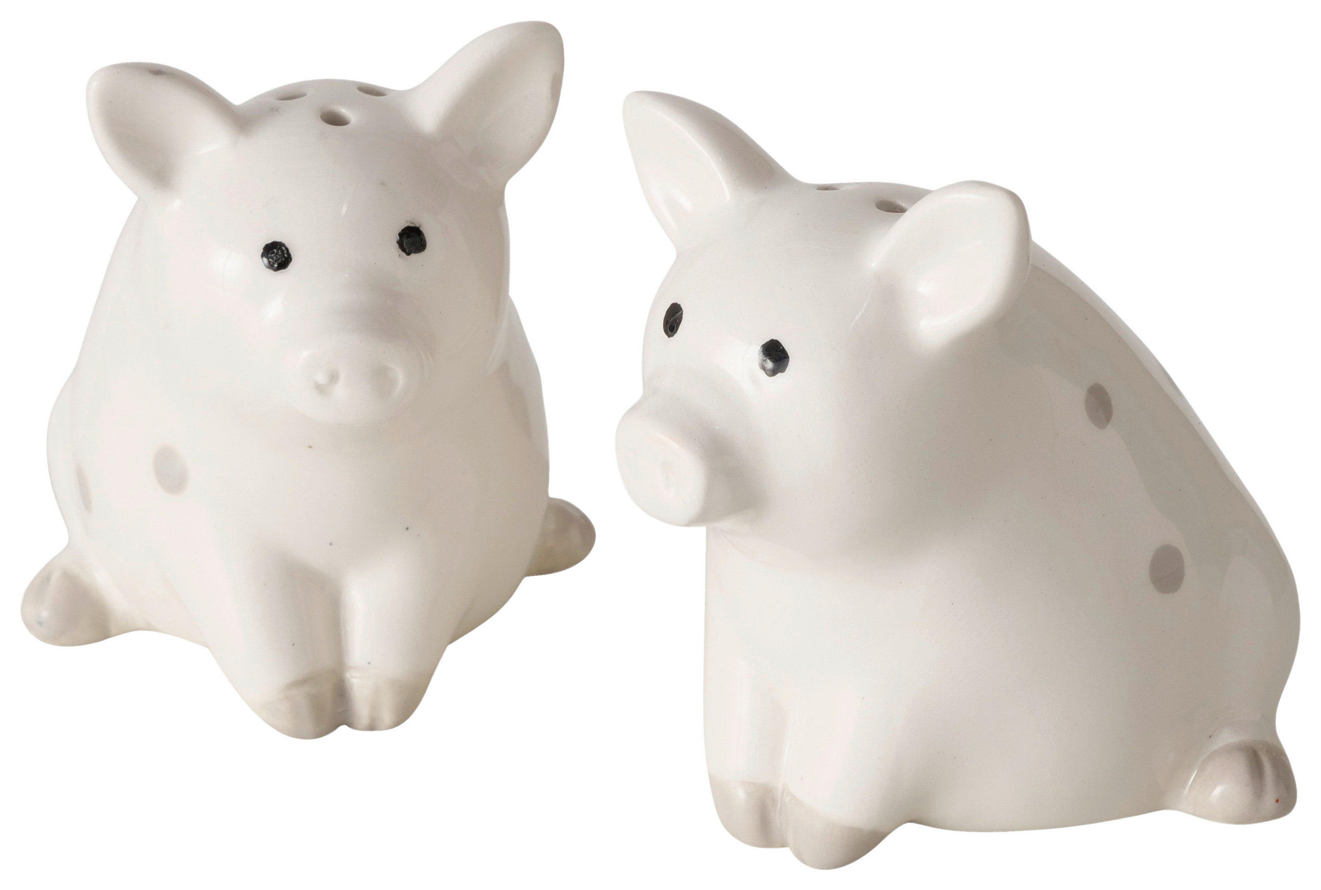 SALZ- UND PFEFFERSTREUER    - Weiß, Basics, Keramik/Kunststoff (6/7/7cm)