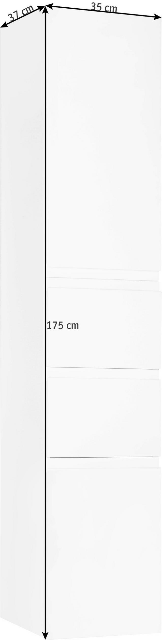HOCHSCHRANK 35/175/37 cm  - Anthrazit, Design, Holzwerkstoff (35/175/37cm) - Novel