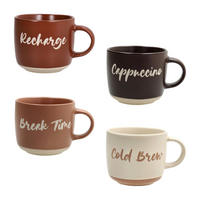 SET ŠALICA    CINDY BARISTA  - bijela/svijetlo smeđa, Basics, keramika (0,370l) - Tognana