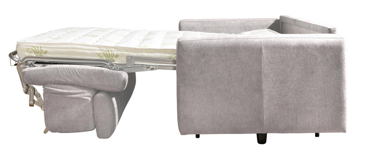 ROZKLÁDACÍ POHOVKA S MATRACÍ, textil, kašmírová - černá/kašmírová, Konvenční, textil/plast (206/83-100/100cm) - Novel