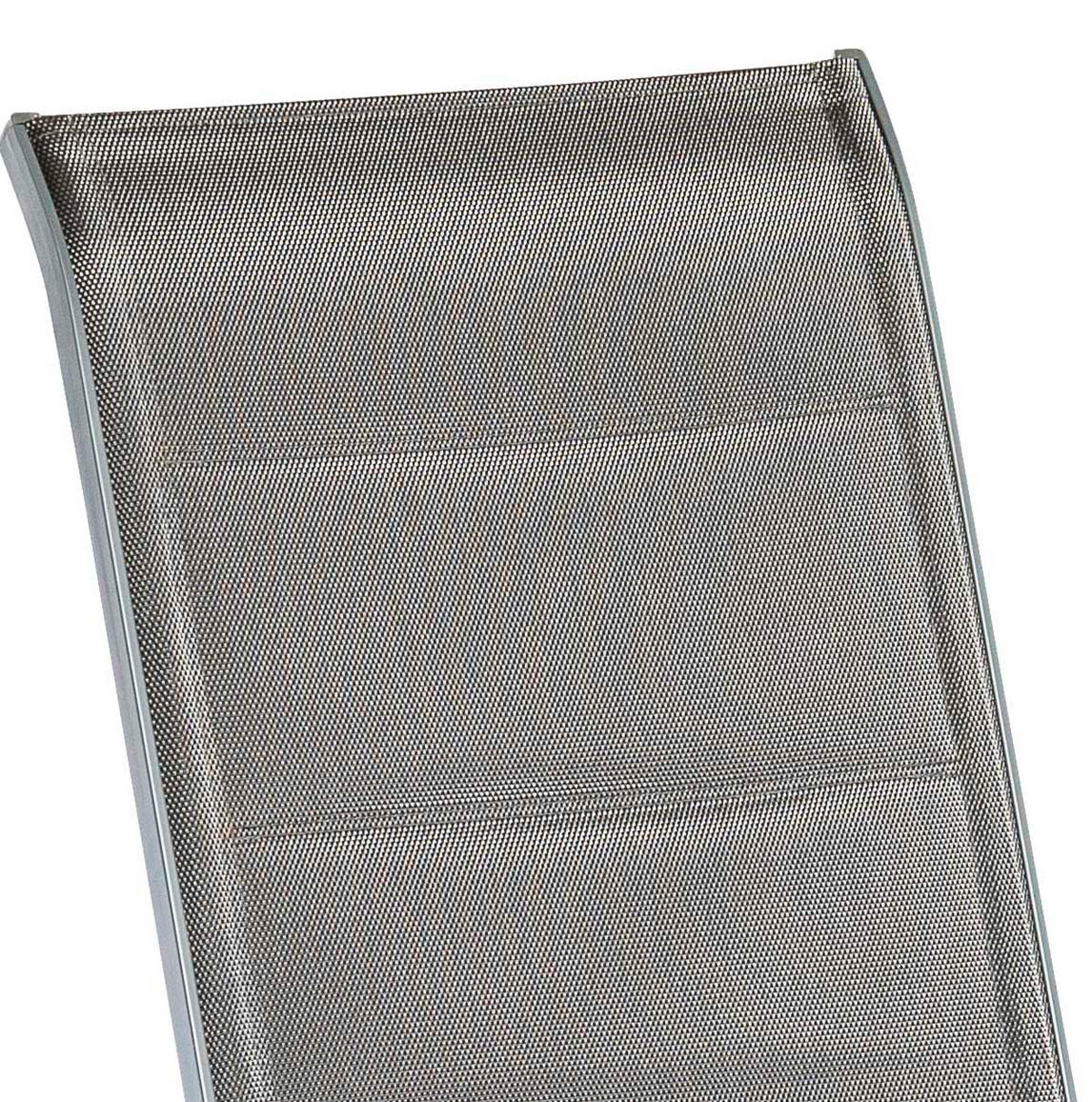 STAPELSESSEL Aluminium Braun, Silberfarben  - Silberfarben/Braun, KONVENTIONELL, Textil/Metall (56,5/104/77cm) - Gardenson