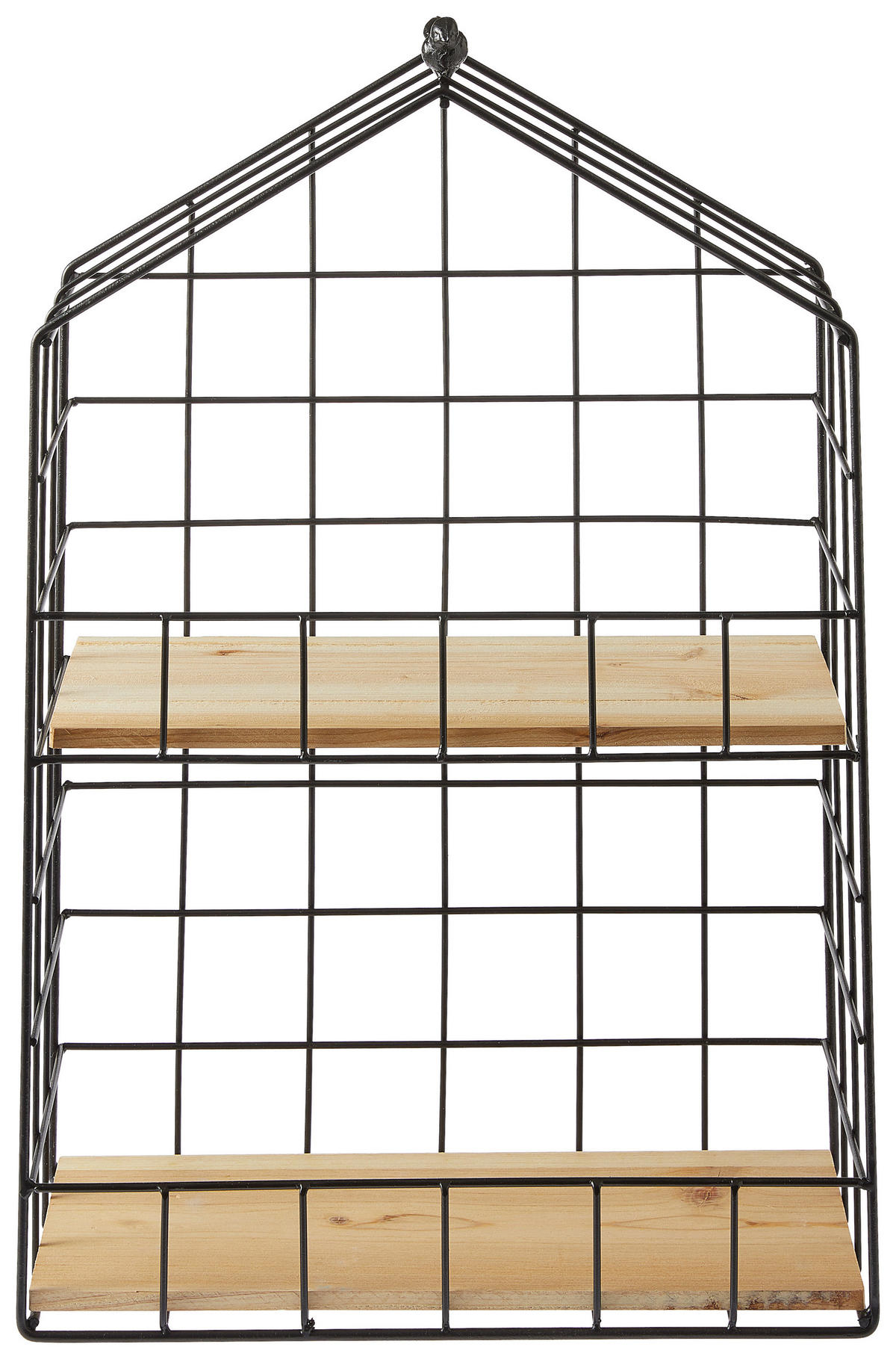 WANDREGAL 40/60/15 cm  - Schwarz, Basics, Holz/Metall (40/60/15cm) - Ambia Home