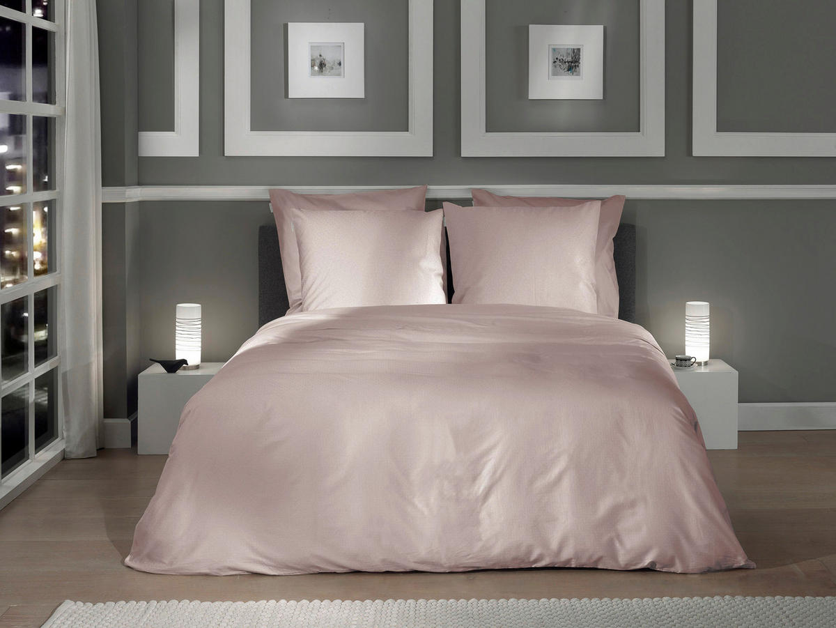 BETTWÄSCHE Punto Makosatin 155/220 cm  - Rosa, Basics, Textil (155/220cm)