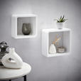 WANDREGALSET 23-28/23-28/15 cm  - Weiß, Basics, Holzwerkstoff (23-28/23-28/15cm) - Xora
