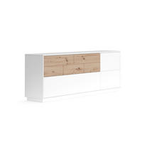 SIDEBOARD Weiß, Eiche Artisan  205/77/44 cm  - Weiß/Eiche Artisan, MODERN, Holzwerkstoff (205/77/44cm) - Carryhome