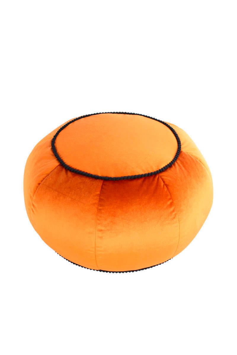 POUF Samt  - Orange/Bronzefarben, MODERN, Textil (65/35/65cm) - Livetastic