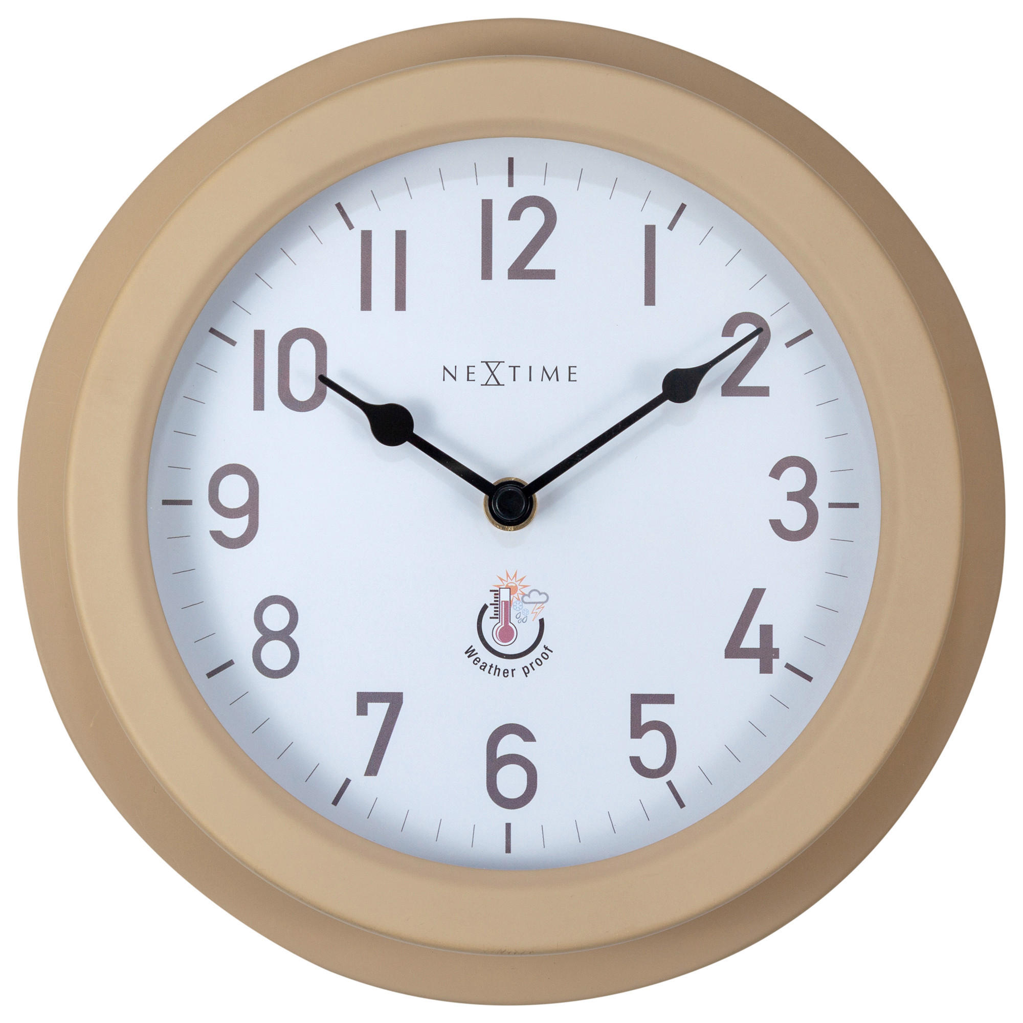 Nextime Wanduhr Braun 22x22x5.5 cm