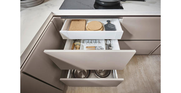 EINBAUKÜCHE   - Grau, Design, Holzwerkstoff - Xora