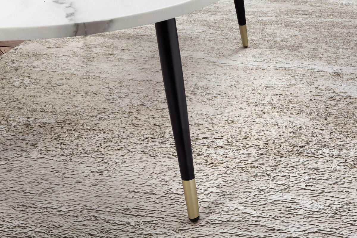 KONFERENČNÍ STOLEK, bílá, kompozitní dřevo, 120/60/41,5 cm - bílá/černá, Design, kov/kompozitní dřevo (120/60/41,5cm) - MID.YOU