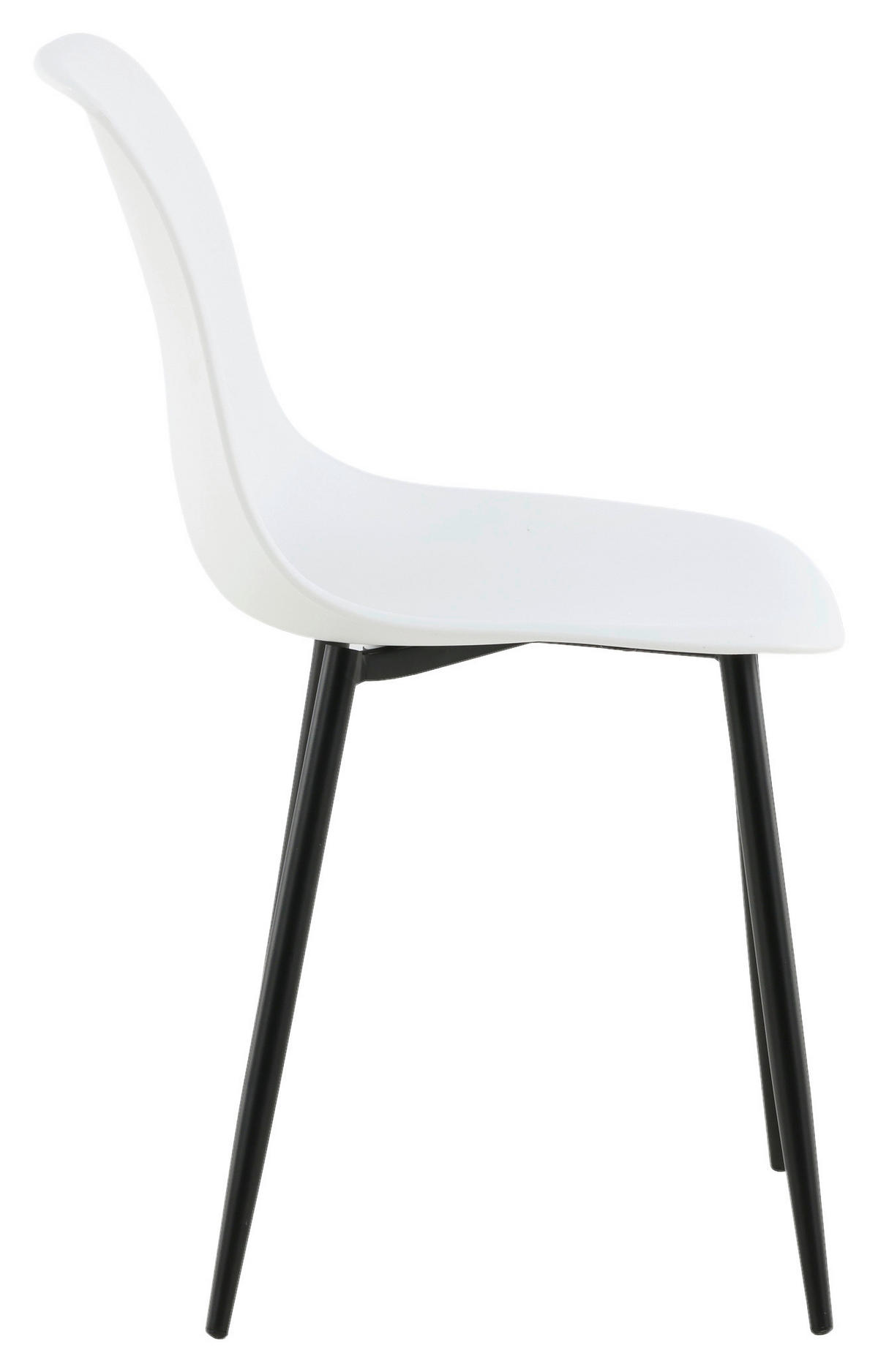 STOLSET 2 styck stål matt  - vit/svart, Design, metall/plast (45,5/81/58cm) - Livetastic