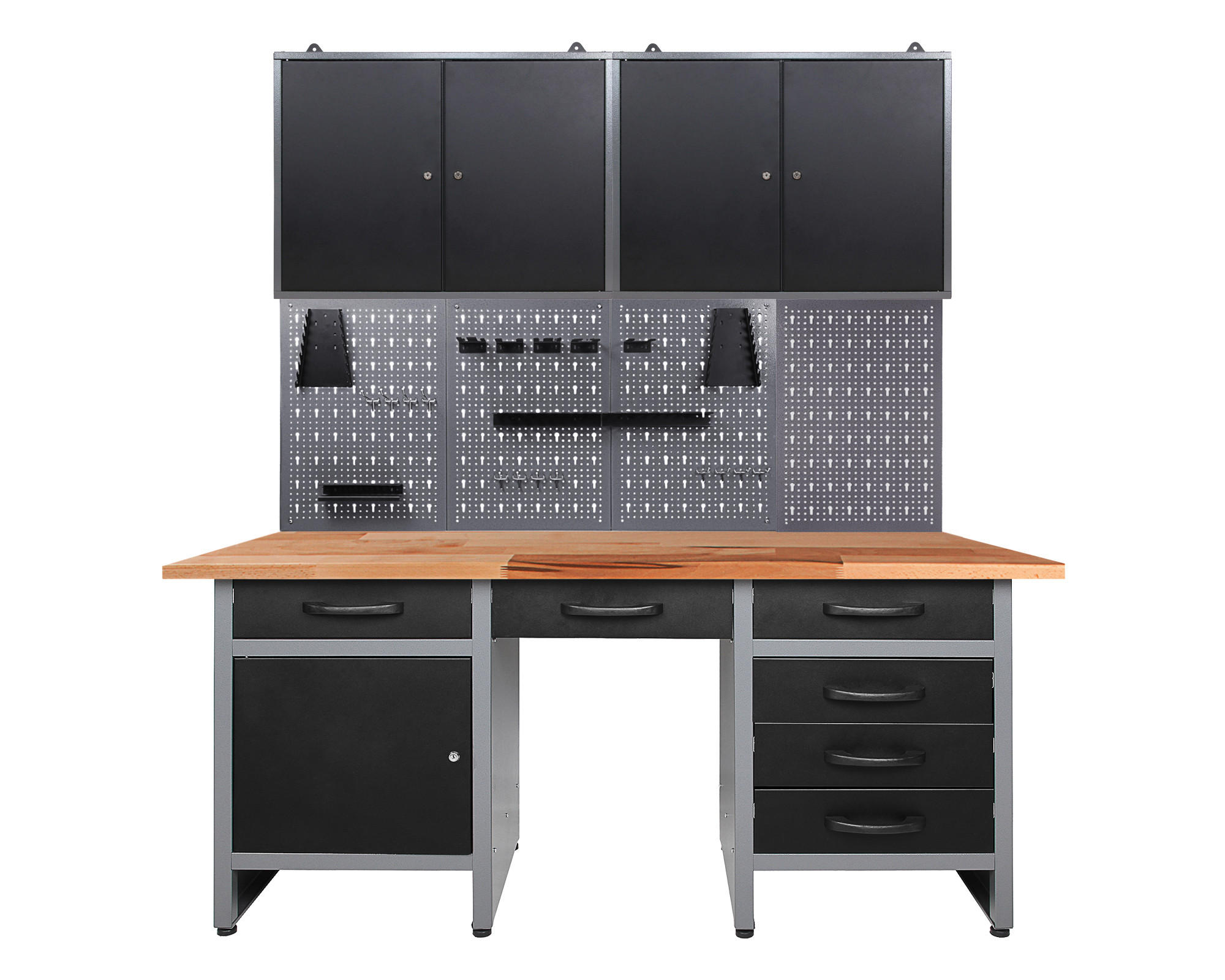 Werkbank-set Harry B: 160 Cm Anthrazit/grau
