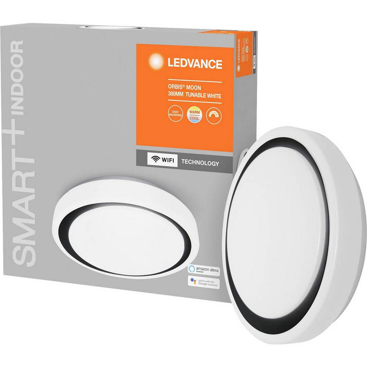 LED SVJETILJKA STROPNA  - bijela, Lifestyle, staklo (38/8,5cm)