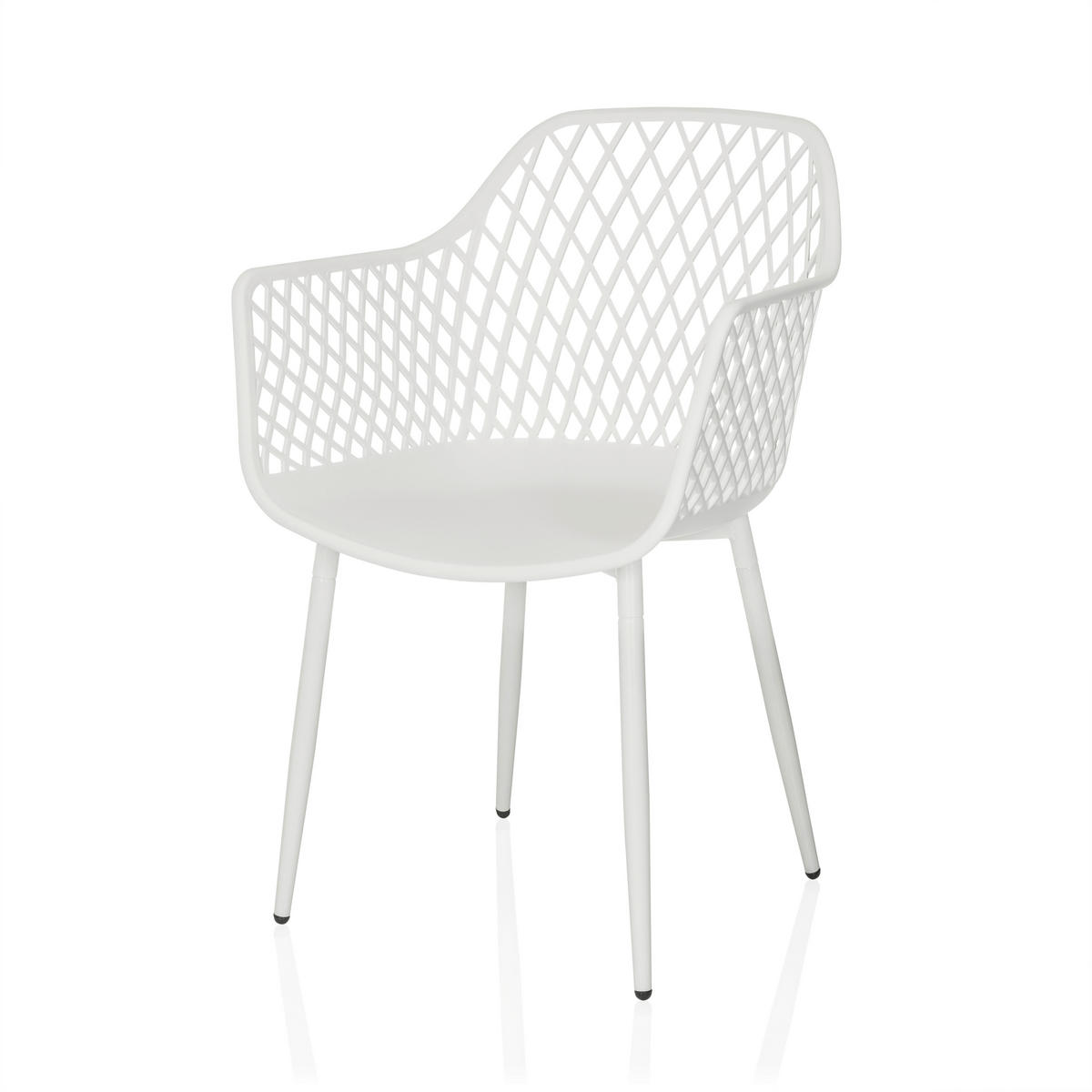 GARTENSTUHL Weiß  - Weiß, MODERN, Kunststoff/Metall (56/81/50cm) - MID.YOU