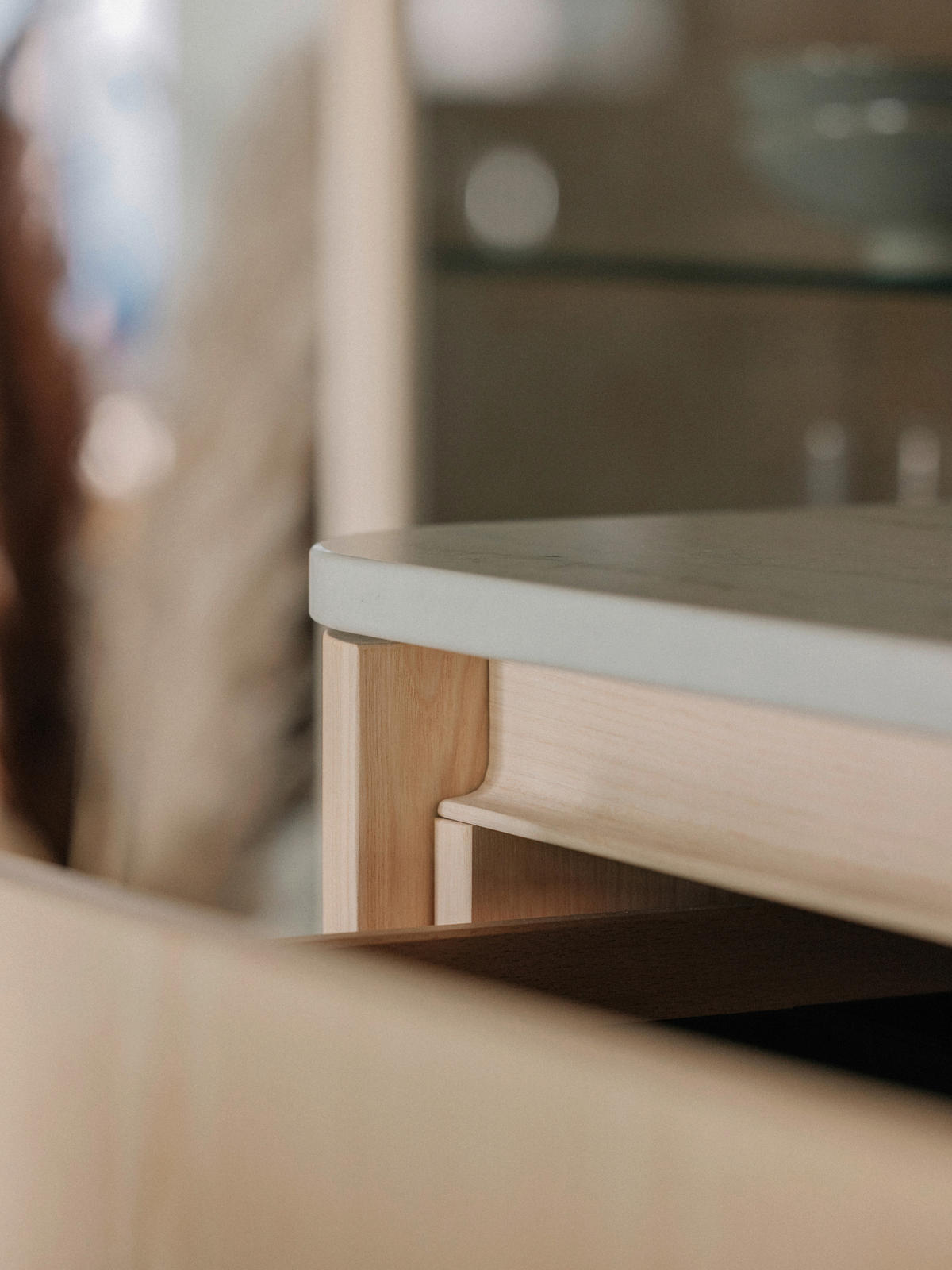 EINBAUKÜCHE   - Eschefarben, Basics, Holz - Walden