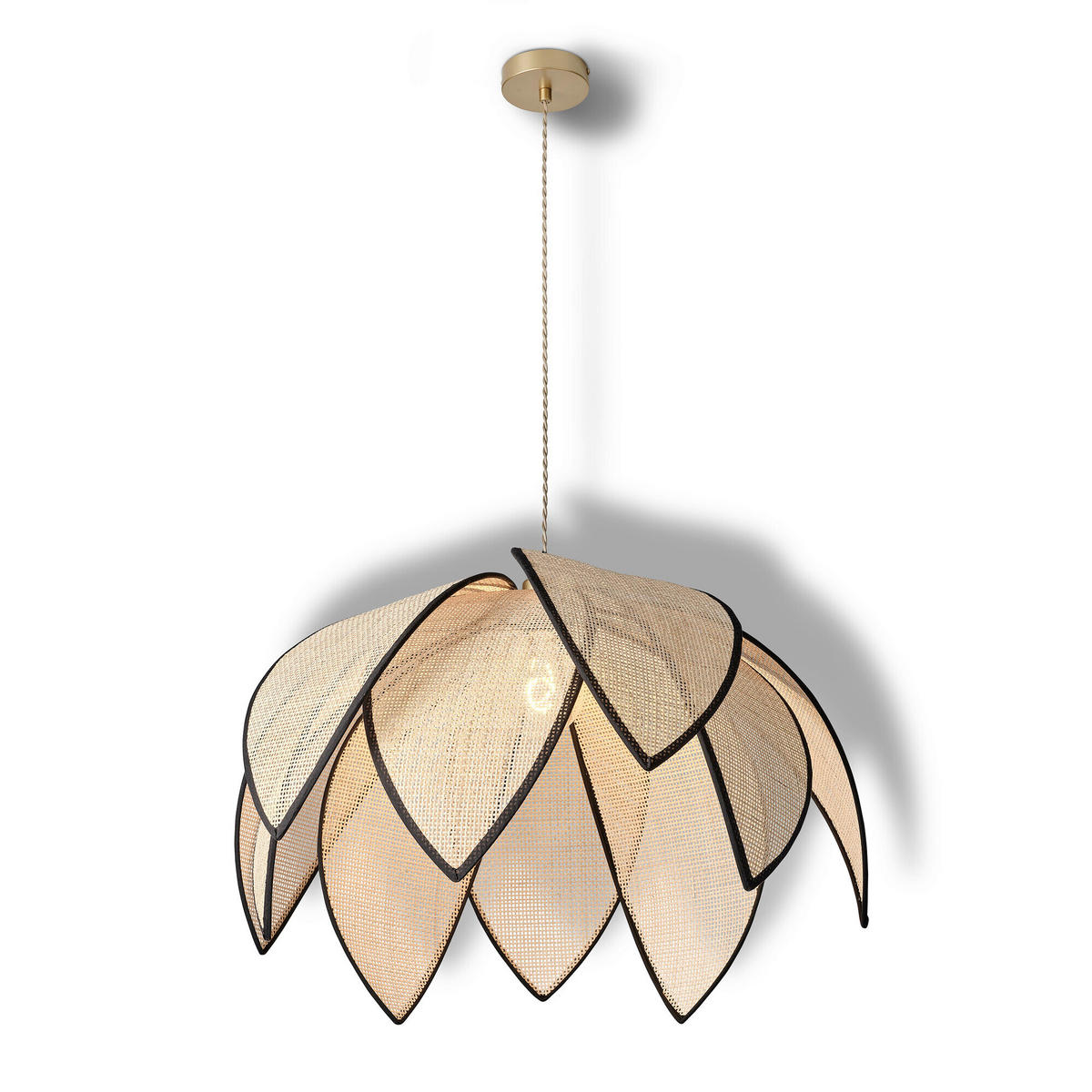 HÄNGELEUCHTE 67/146,5 cm  - Beige, Basics, Holz/Metall (67/146,5cm) - Osram