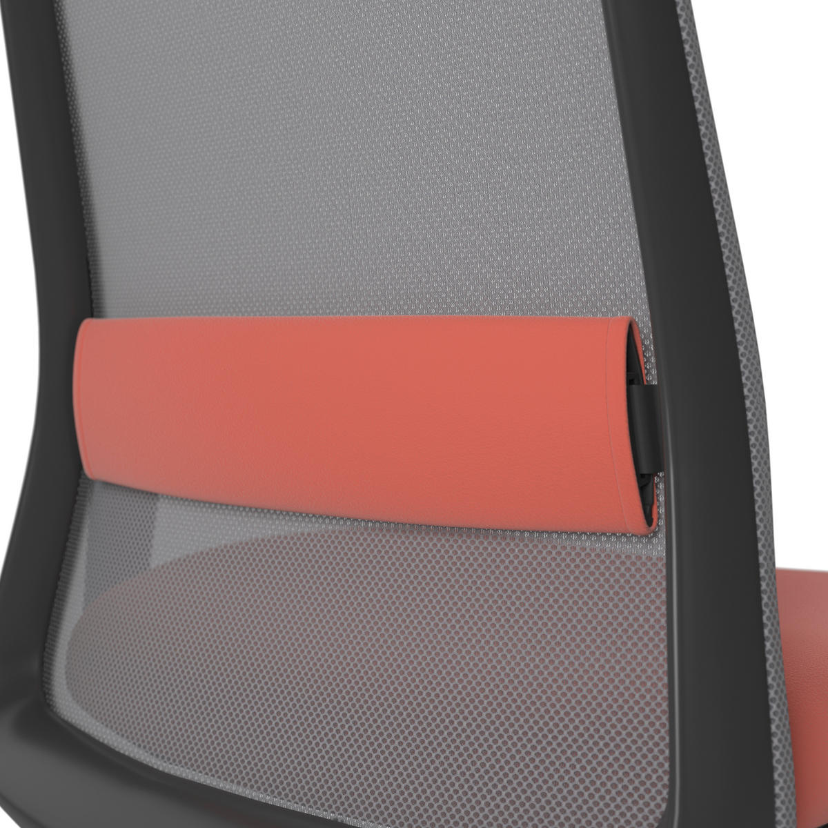 DREHSTUHL Lederlook Grau, Orange, Schwarz  - Schwarz/Orange, MODERN, Kunststoff/Textil (70/103-115/70cm)