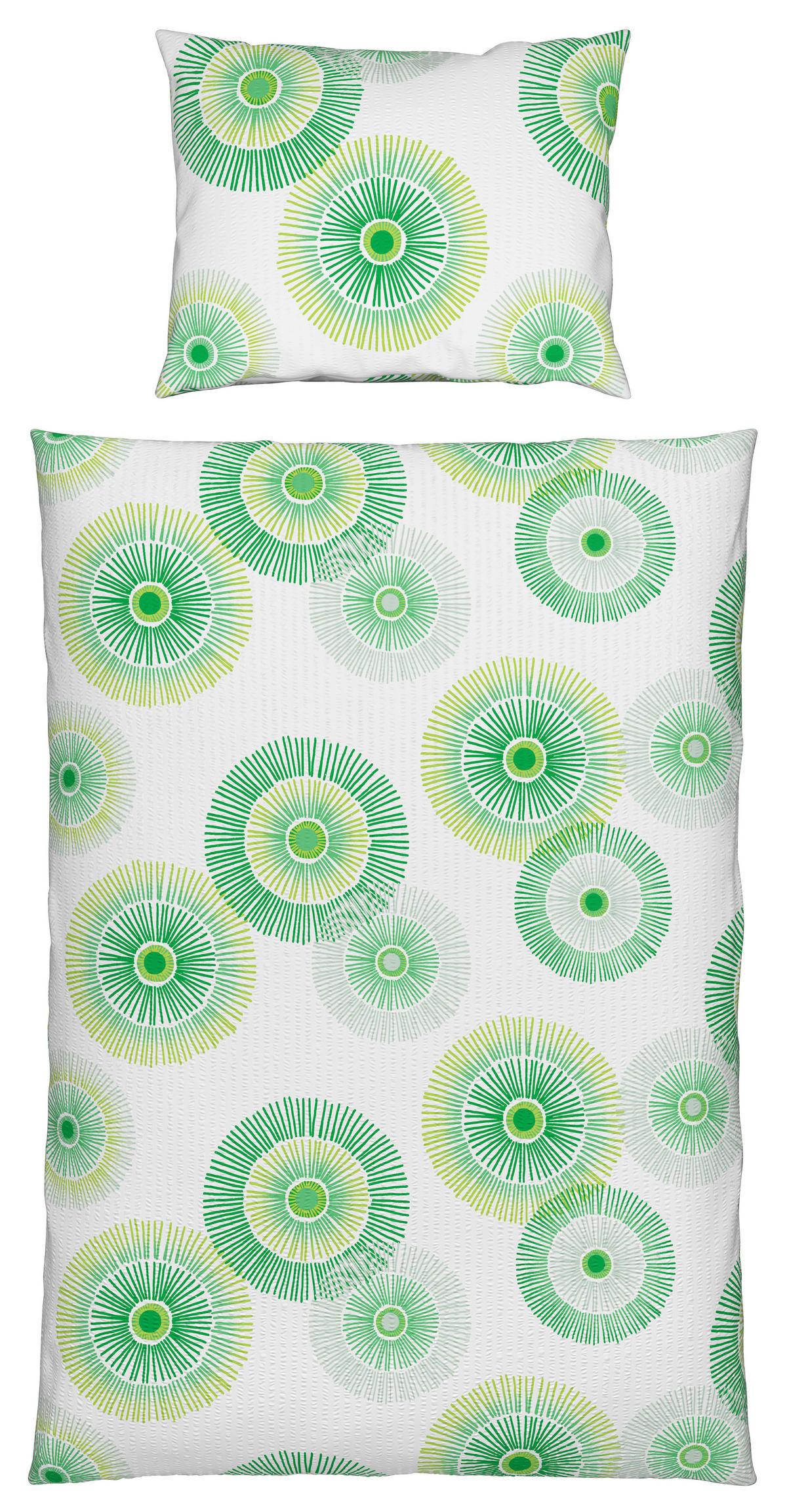 POSTELJINA MELLI 140/200 cm krep zelena, bela  - zelena/bela, Konvencionalno, tekstil (140/200cm) - Esposa