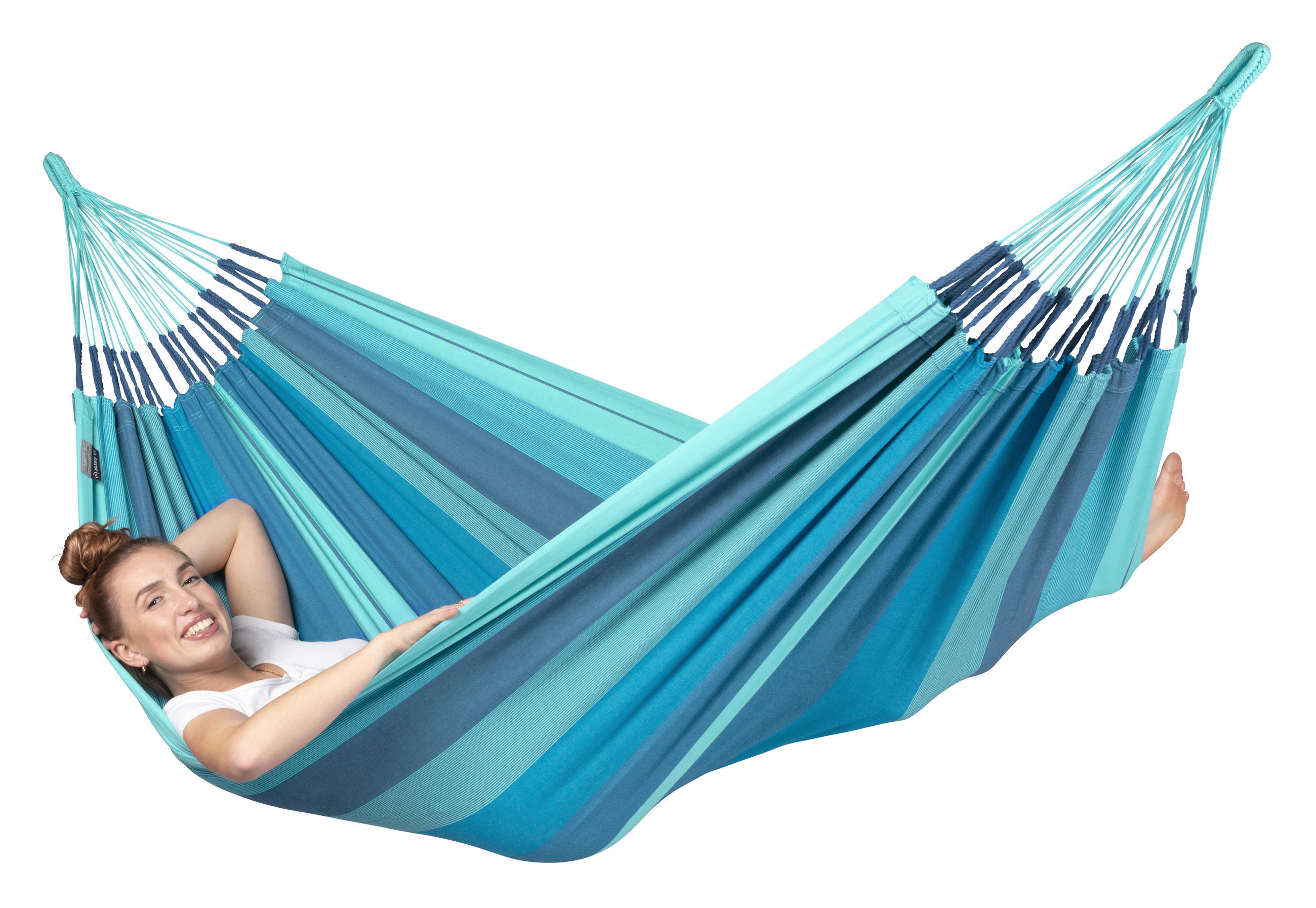 HÄNGEMATTE single org. cotton  - Blau/Dunkelblau, KONVENTIONELL, Textil (140/300cm) - La Siesta
