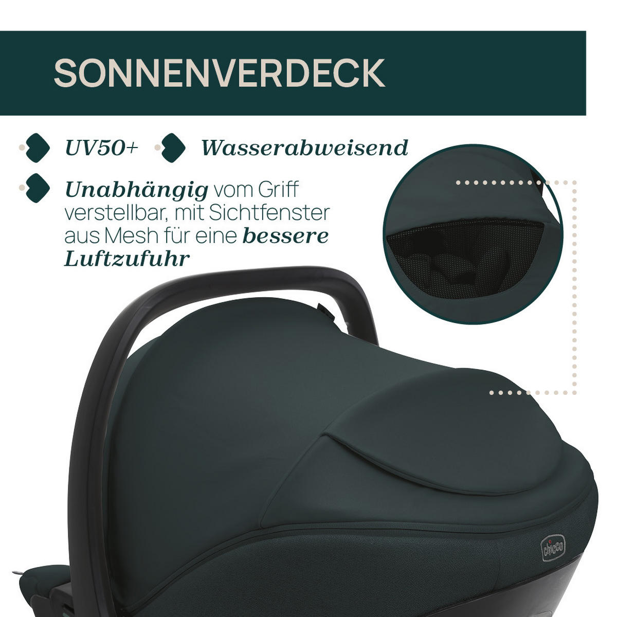 KINDERAUTOSITZ  - Dunkelgrün/Schwarz, Basics, Textil (63/36/57/37cm) - Chicco