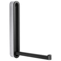 WANDHAKEN  in Schwarz, Silberfarben  - Silberfarben/Schwarz, Design, Kunststoff/Metall (2,1/16/2,1-15,6cm)