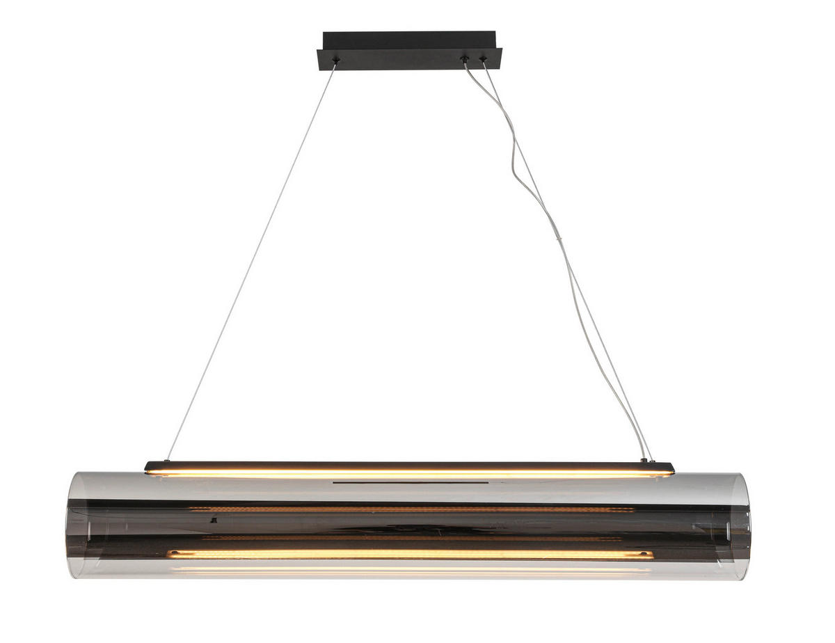 LED-HÄNGELEUCHTE Lumos 100/16/169,5 cm   - Chromfarben/Schwarz, Design, Glas/Kunststoff (100/16/169,5cm) - Dieter Knoll