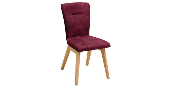 STUHL in Holz, Textil Dunkelrot - Dunkelrot, KONVENTIONELL, Holz/Textil (46/91/66cm) - Dieter Knoll