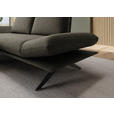 ECKSOFA  in Flachgewebe Braun Rücken echt, Armteilverstellung, Drehsitzfunktion  155/234 cm  - Schwarz/Braun, Design, Textil/Metall (155/234cm) - Dieter Knoll
