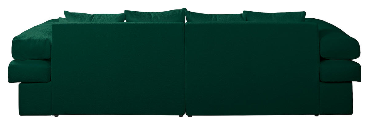BIGSOFA Teddystoff Grün  - Schwarz/Grün, Design, Kunststoff/Textil (284/94/148cm) - Livetastic