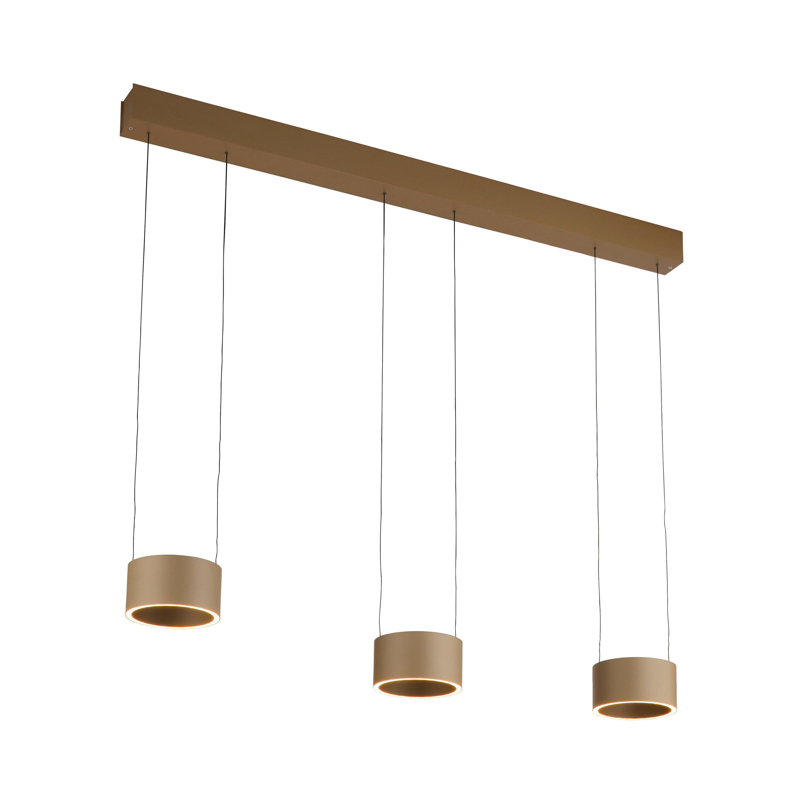 LED-HÄNGELEUCHTE 110/15/180 cm   - Bronzefarben, Design, Kunststoff/Metall (110/15/180cm) - Neuhaus PURE