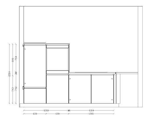 EINBAUKÜCHE 615  - Goldfarben/Walnussfarben, Design, Holzwerkstoff/Metall (305/370cm) - Nobilia