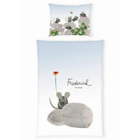 DETSKÉ OBLIEČKY FREDERICK 140/200 cm  - modrá/sivá, Konventionell, textil (140/200cm)