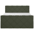 BOXSPRINGBETT 180/200 cm  in Dunkelgrün  - Dunkelgrün/Grau, KONVENTIONELL, Textil (180/200cm) - Esposa