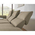 ECKSOFA  in Flachgewebe Hellbraun  175-224/255-365 cm  - Hellbraun/Schwarz, Design, Textil/Metall (175-224/255-365cm) - Dieter Knoll