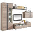 WOHNWAND Eichefarben, Schieferfarben - Schieferfarben/Eichefarben, Design, Glas/Holzwerkstoff (331/204/54cm) - CARRYHOME