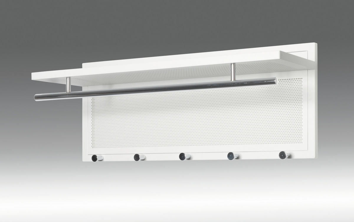 GARDEROBENPANEEL  in 75/30/26 cm  - Weiß, MODERN, Metall (75/30/26cm)