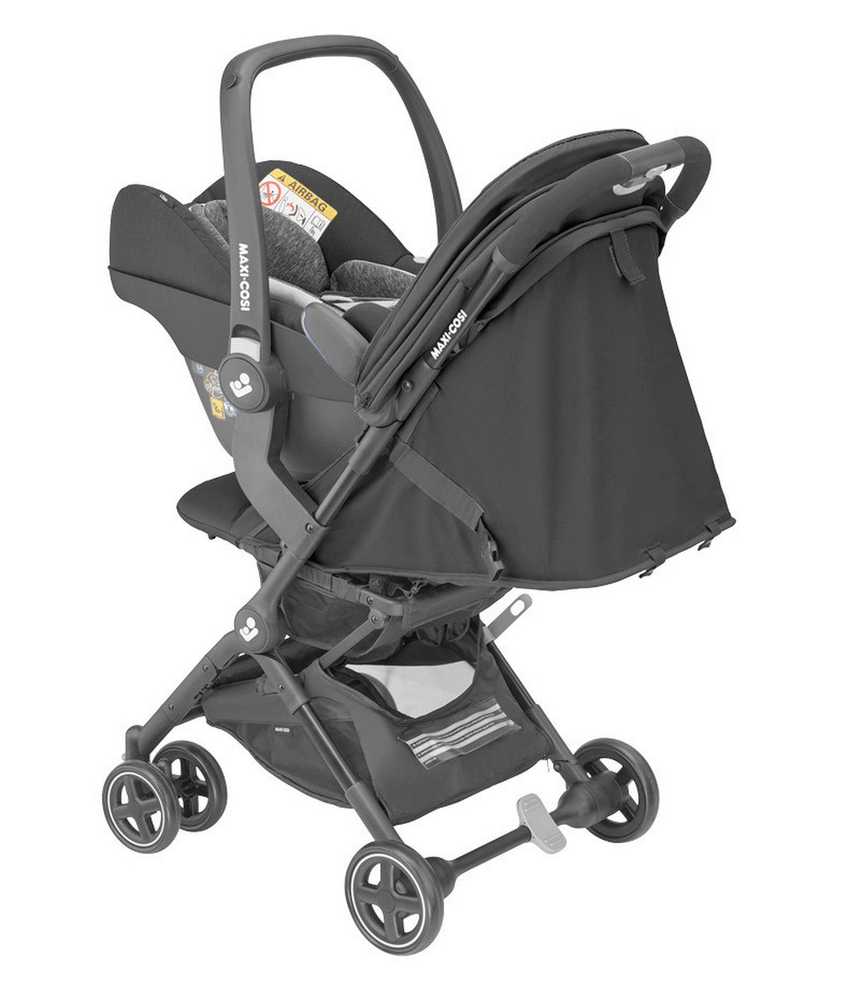 KIŠOBRAN KOLICA  Lara 2  - grafitno siva, Osnovno, metal/plastika (50/104/70cm) - Maxi-Cosi