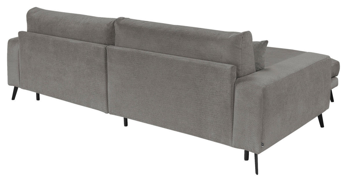 ECKSOFA Grau Webstoff  - Schwarz/Grau, KONVENTIONELL, Textil/Metall (196/269cm) - SetOne by Musterring