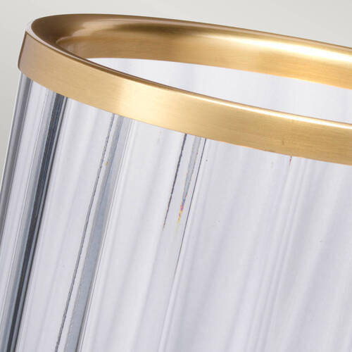 Thumbnail - Elstead Lighting Tischleuchte Arno, Grau, Messing, Metall, Glas, 36.4 cm, Grüner Punkt, RoHS, Lampen & Leuchten, Innenbe...