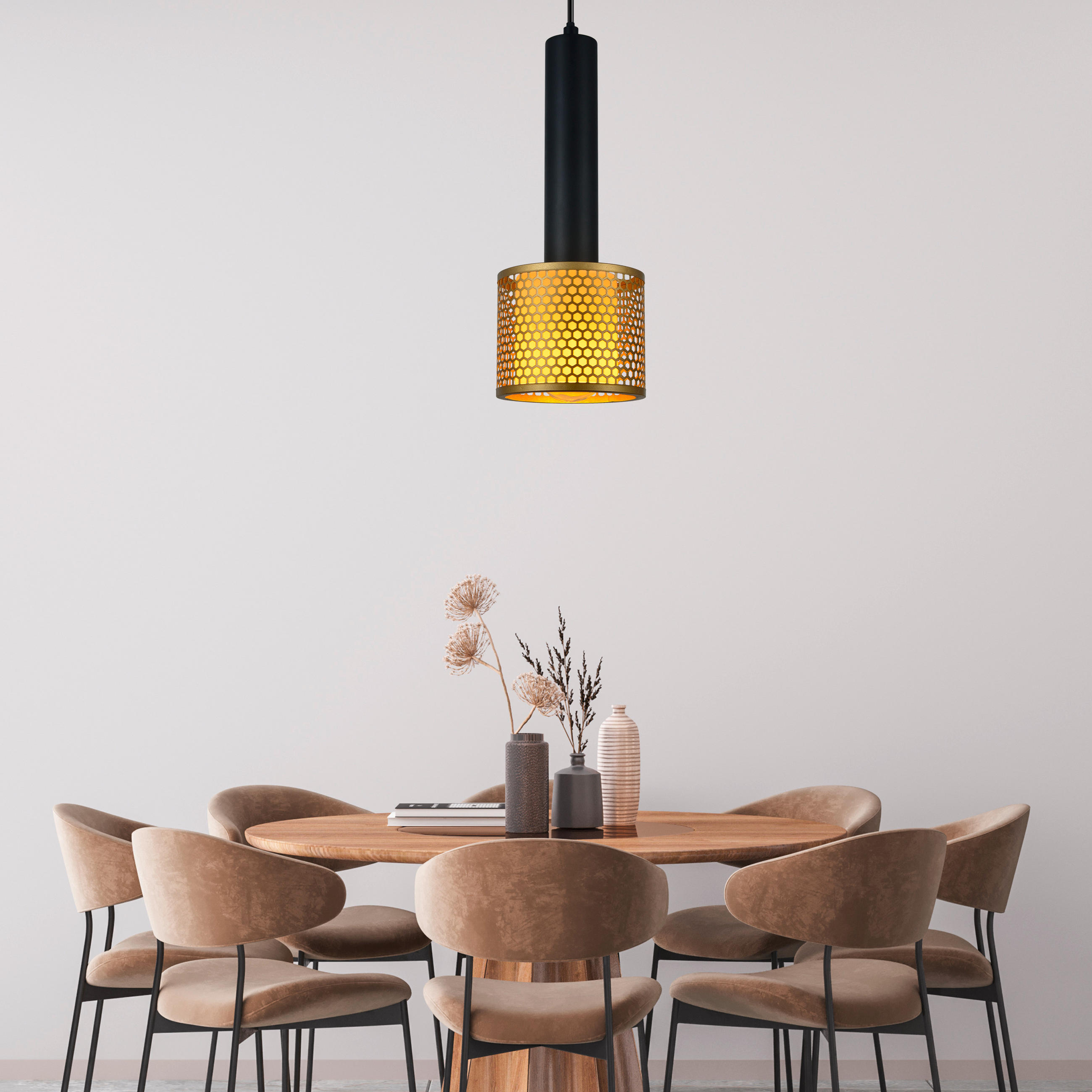 HÄNGELEUCHTE 12/150 cm    - Goldfarben, Basics, Metall (12/150cm)