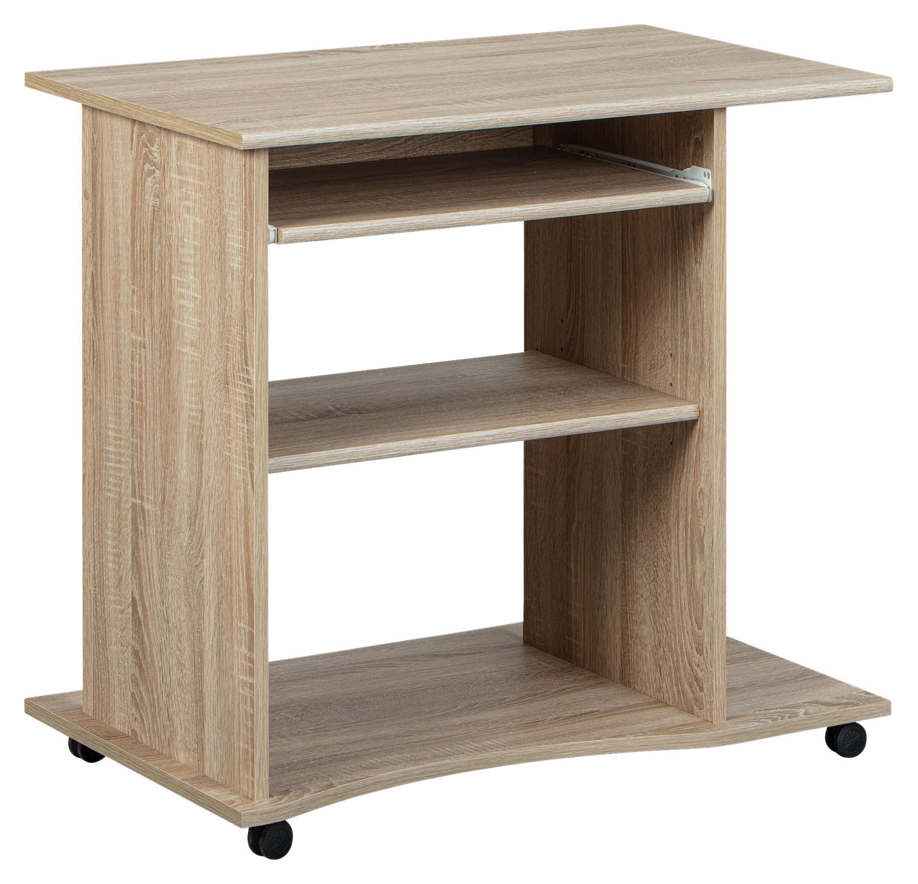 COMPUTERTISCH 80/50/75 cm Sonoma Eiche Regal  - Sonoma Eiche, KONVENTIONELL, Holzwerkstoff/Kunststoff (80/50/75cm) - MID.YOU